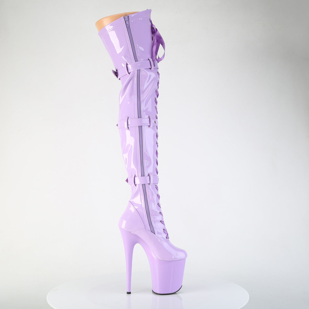 【PLEASER】FLAMINGO-3028 プラットフォームシューズ Lavender Str. Pat/Lavender【取寄】