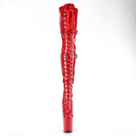【PLEASER】FLAMINGO-3028 プラットフォームシューズ Red Str. Pat/Red【取寄】