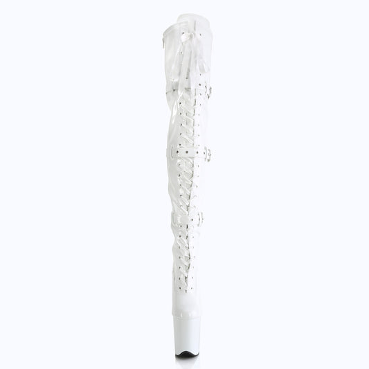 【PLEASER】FLAMINGO-3028 プラットフォームシューズ Wht Str. Pat/Wht【取寄】