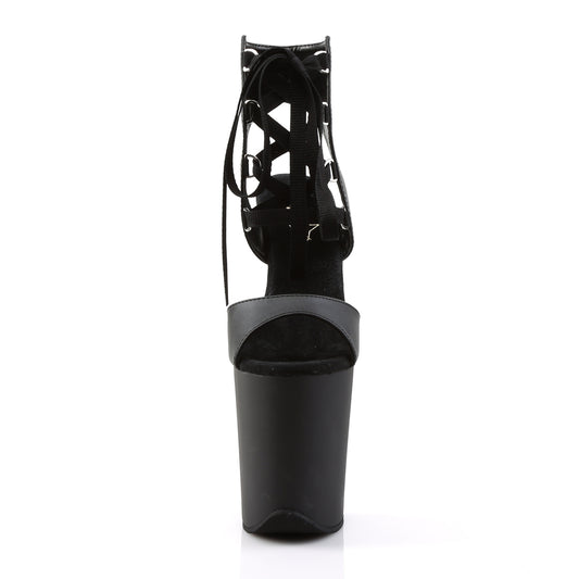 【PLEASER】FLAMINGO-800-14 プラットフォームシューズ Blk Faux Leather/Blk Matte【取寄】