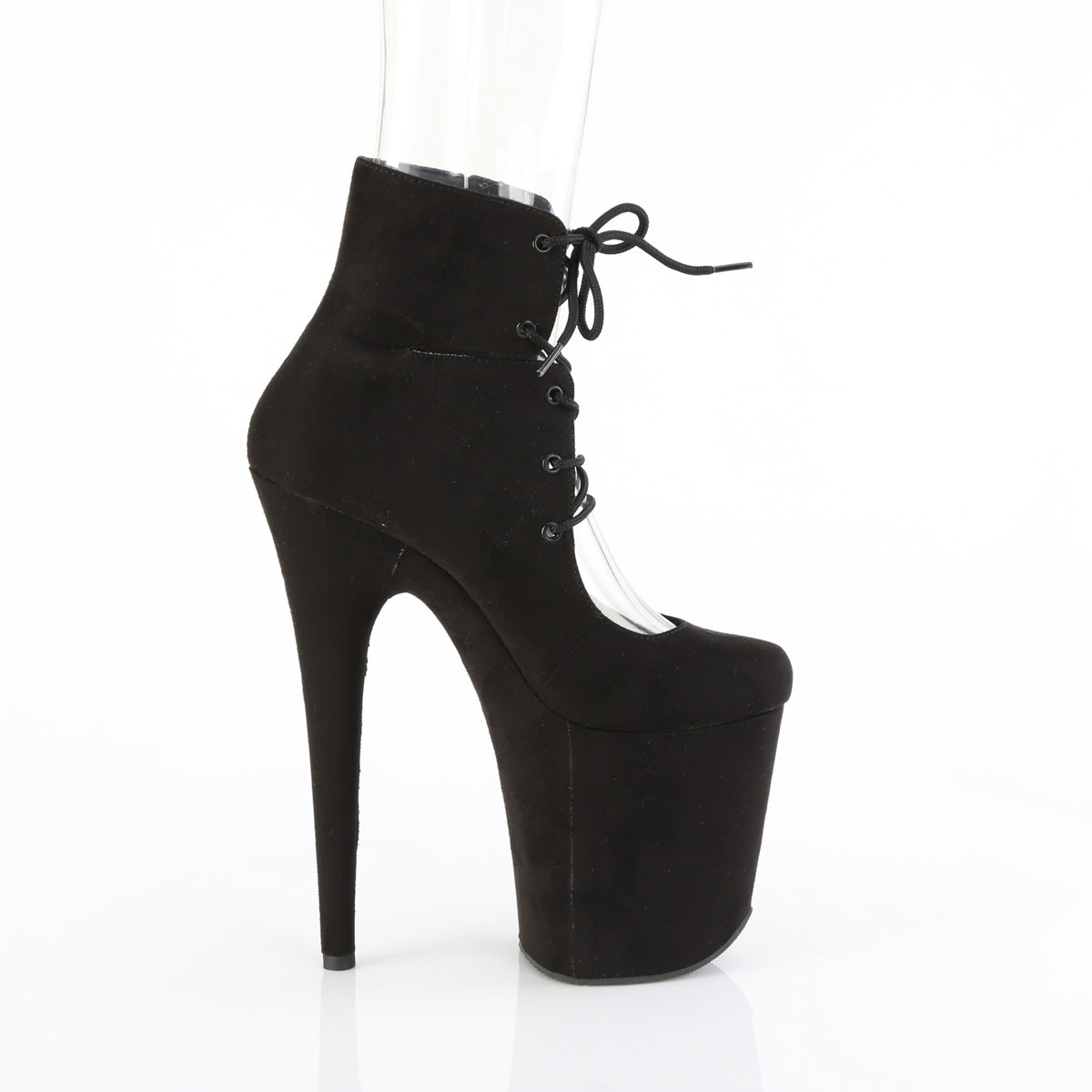 【PLEASER】FLAMINGO-800-22 プラットフォームシューズ Blk Faux Suede/Blk Faux Suede【取寄】