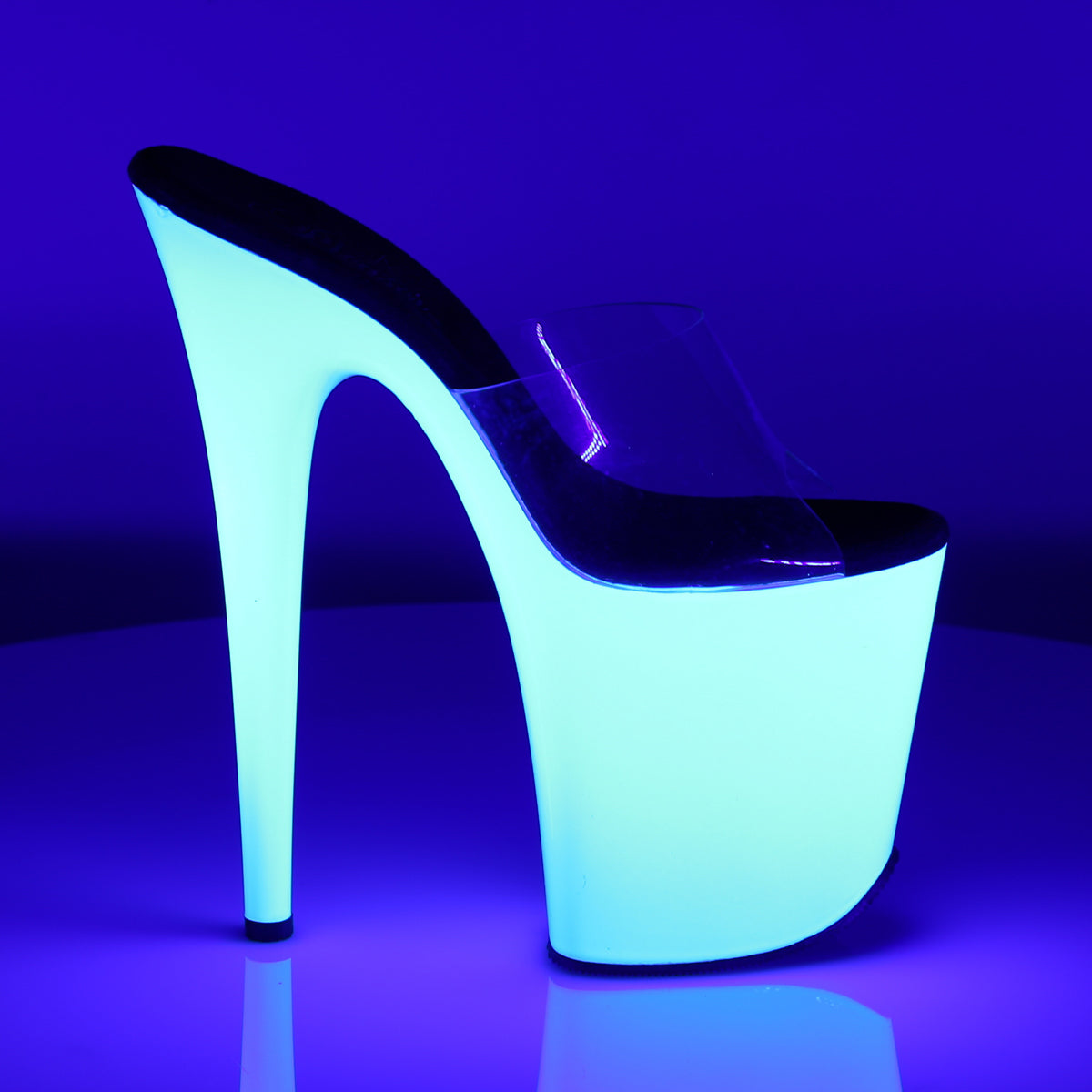 【PLEASER】FLAMINGO-801UV プラットフォームシューズ Clr/Neon Wht【取寄】