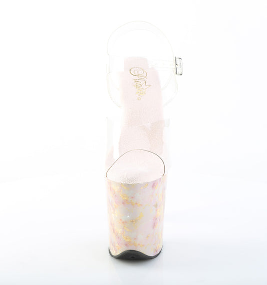 【PLEASER】FLAMINGO-808MB プラットフォームシューズ Clr/Blush-Gold Marble【取寄】