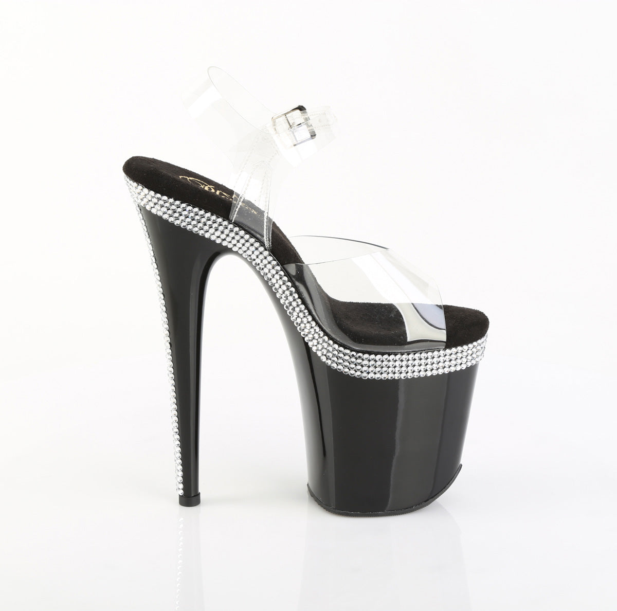 【PLEASER】FLAMINGO-808MLS プラットフォームシューズ Clr/Blk【取寄】