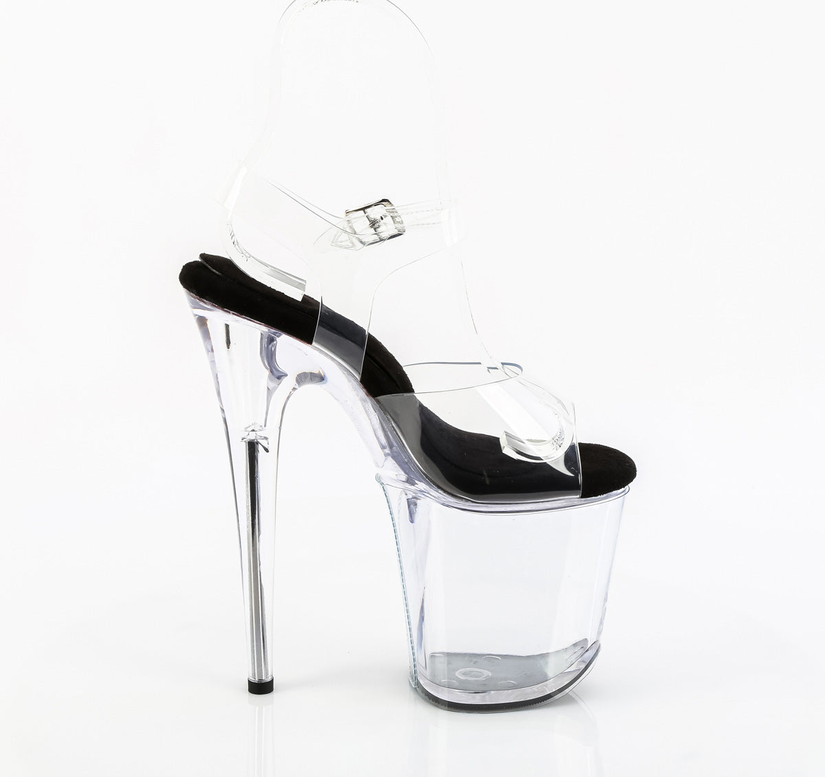 【PLEASER】FLAMINGO-808PREM プラットフォームシューズ Clr TPU-Blk/Clr【取寄】