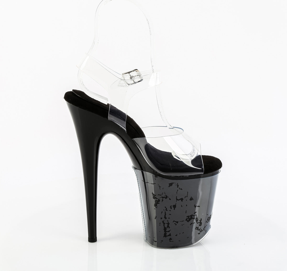 【PLEASER】FLAMINGO-808PREM プラットフォームシューズ Clr TPU/Blk【取寄】