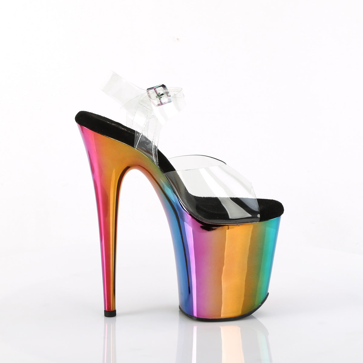 【PLEASER】FLAMINGO-808RC プラットフォームシューズ Clr/Rainbow Chrome【取寄】