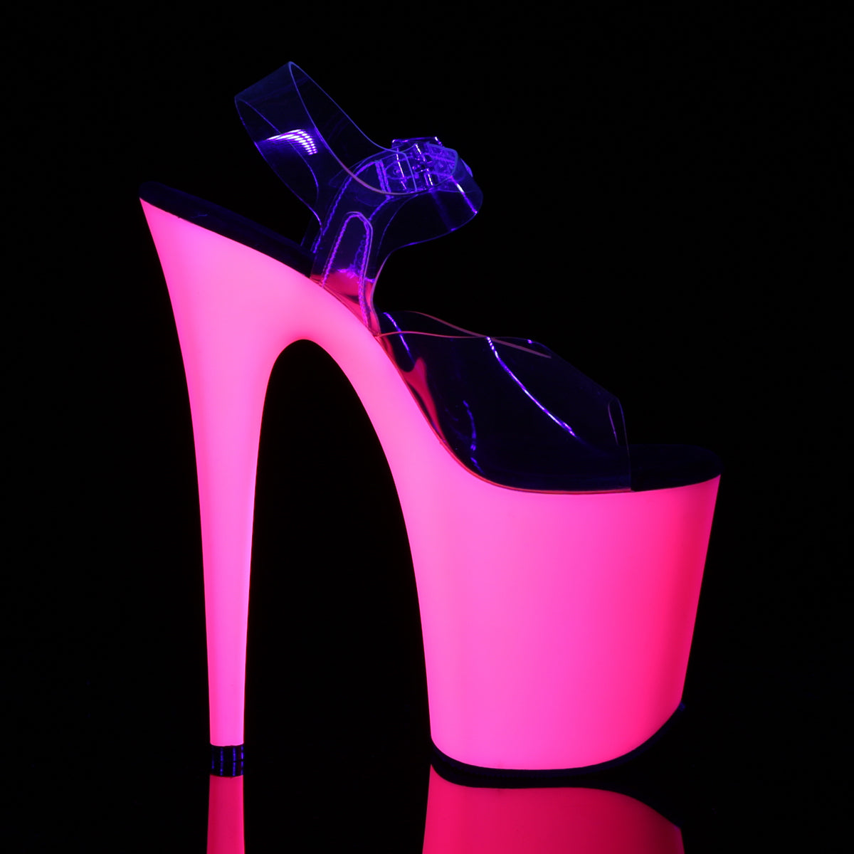 【PLEASER】FLAMINGO-808UV プラットフォームシューズ Clr/Neon Pink【取寄】