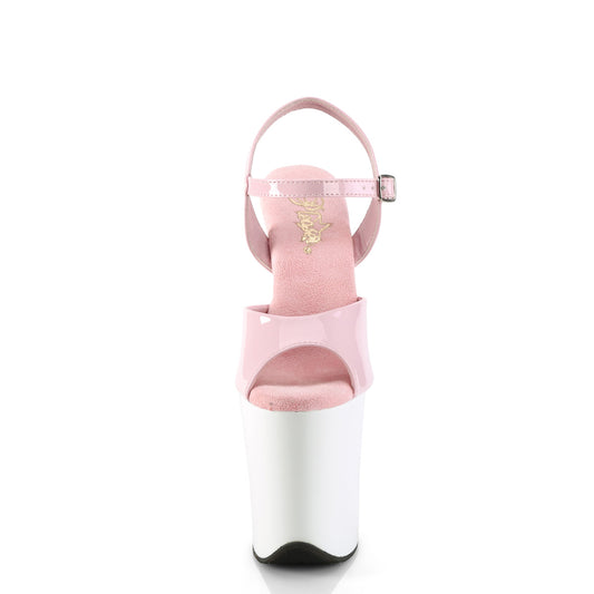 【PLEASER】FLAMINGO-809 プラットフォームシューズ B. Pink Pat/Wht【取寄】