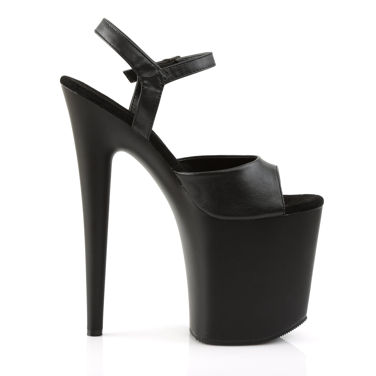 【PLEASER】FLAMINGO-809 プラットフォームシューズ Blk Faux Leather/Blk Matte【取寄】
