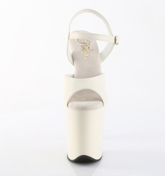 【PLEASER】FLAMINGO-809 プラットフォームシューズ Off-Wht Faux Leather/Off-Wht Matte【取寄】