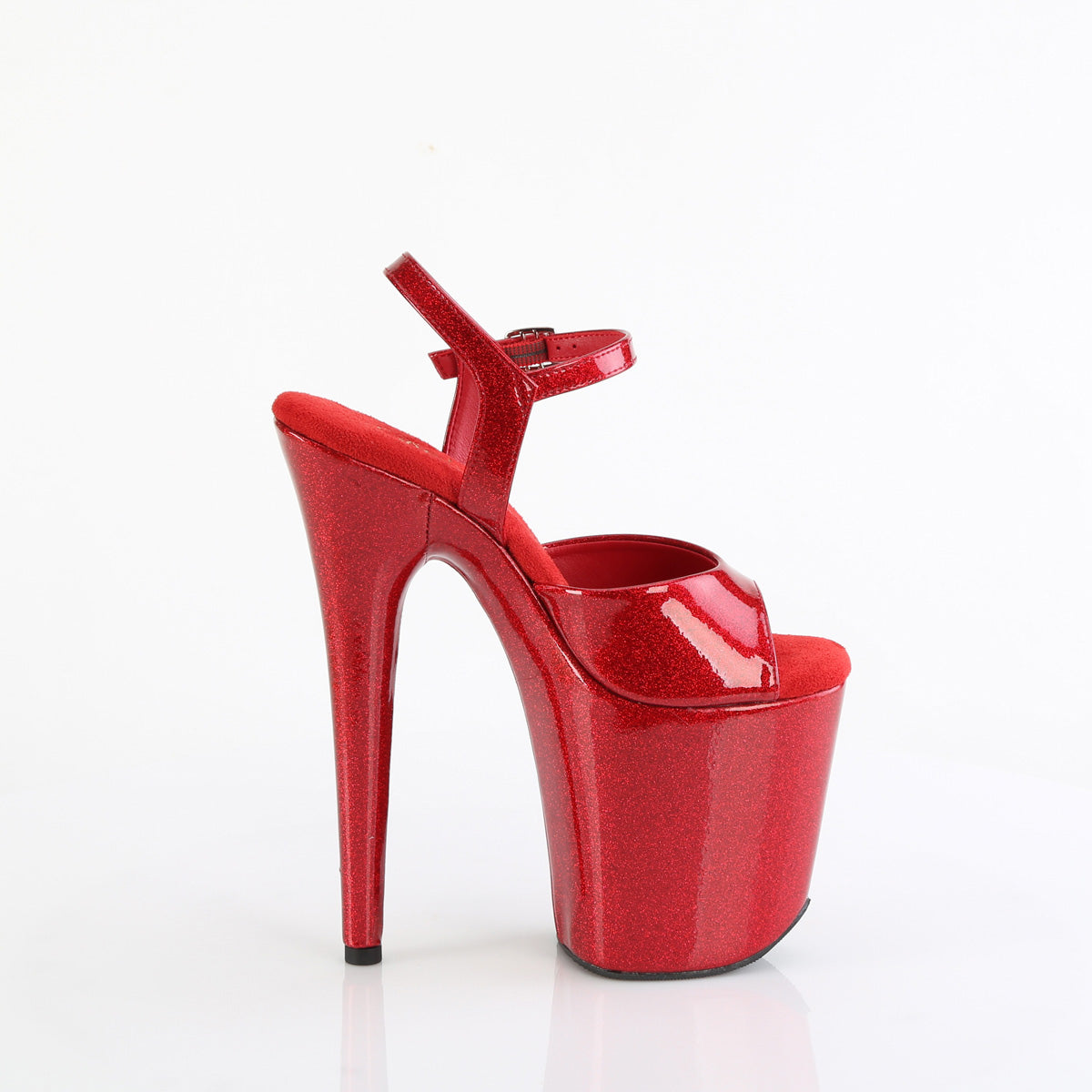 【PLEASER】FLAMINGO-809GP プラットフォームシューズ Ruby Red Glitter Pat/M【取寄】