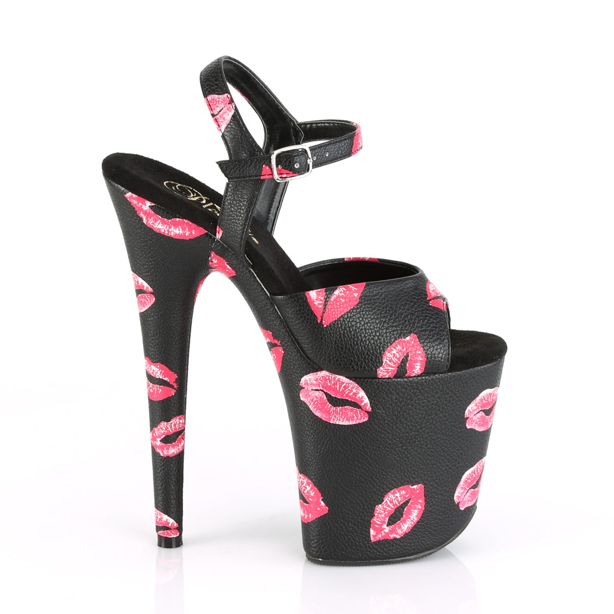 【PLEASER】FLAMINGO-809KISSES プラットフォームシューズ Blk Faux Leather/Blk Faux Leather【取寄】