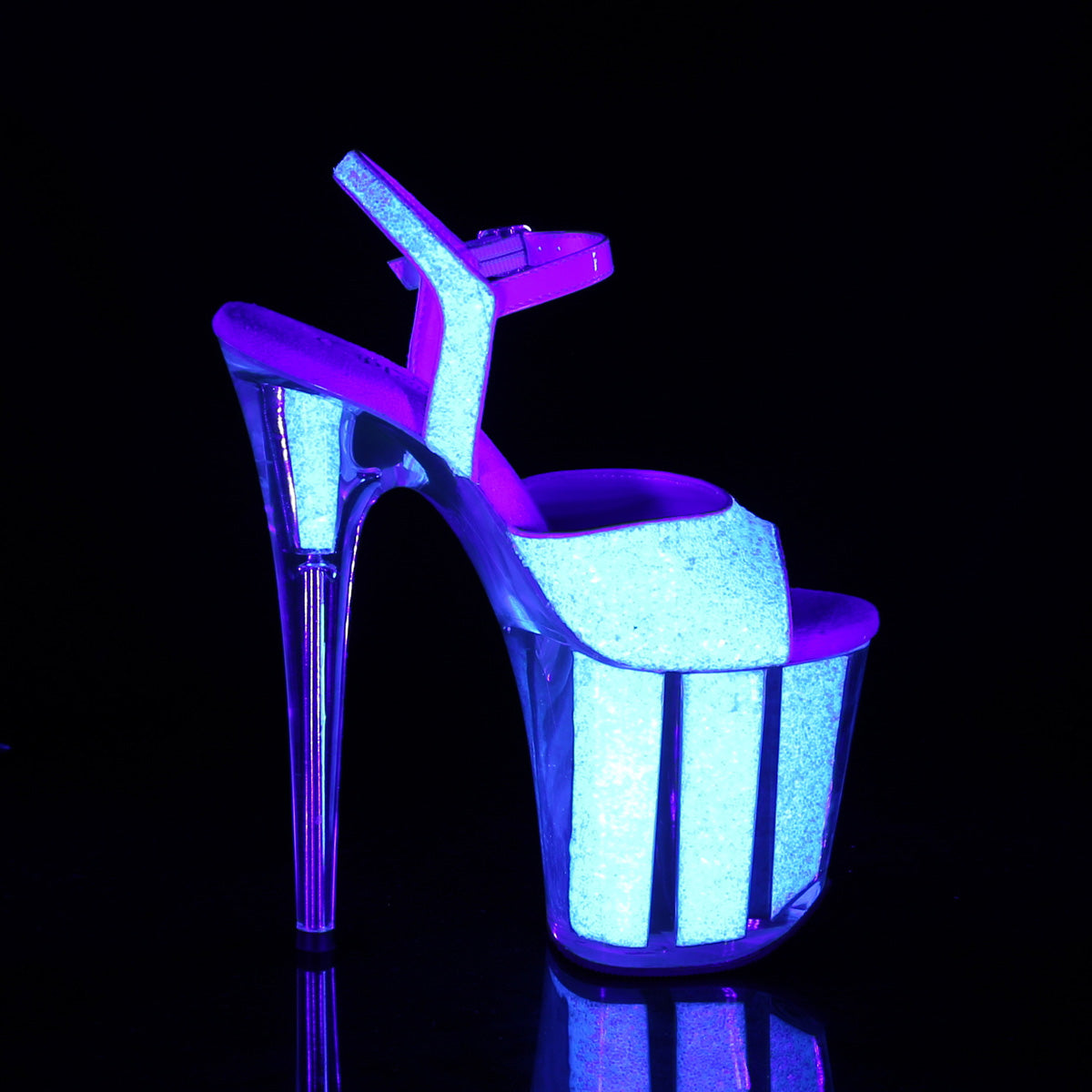 【PLEASER】FLAMINGO-810UVG プラットフォームシューズ Neon Opal Glitter/Neon Opal Glitter【取寄】
