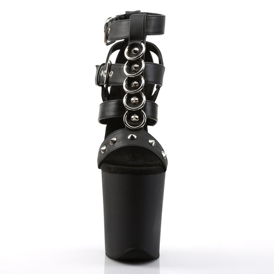 【PLEASER】FLAMINGO-858 シューズ Blk Faux Leather/Blk Matte【取寄】