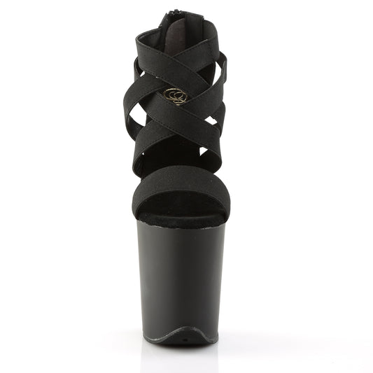 【PLEASER】FLAMINGO-869 シューズ Blk Elastic Band-Faux Leather/Blk Matte【取寄】