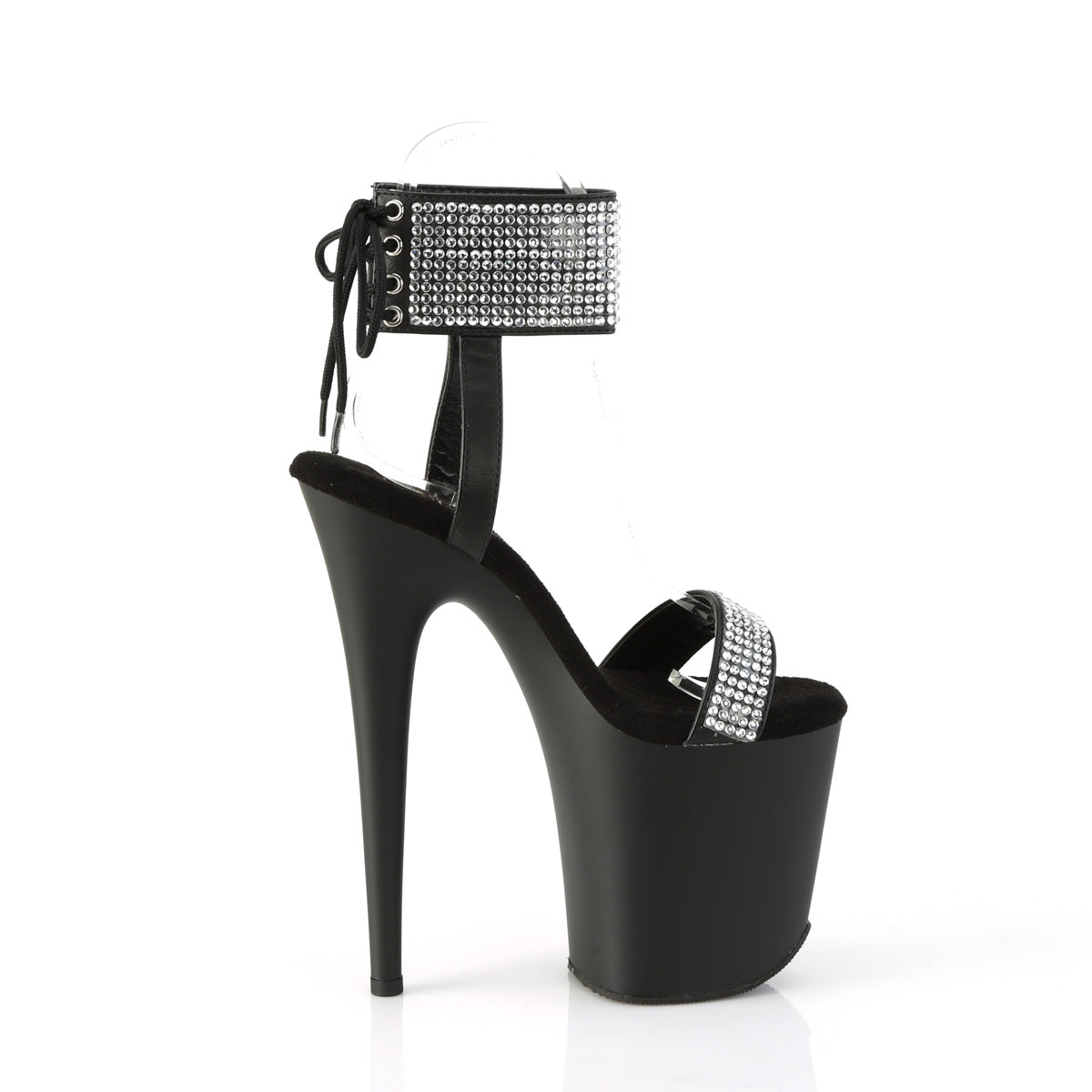 【PLEASER】FLAMINGO-870 プラットフォームシューズ Blk Faux Leather-RS/Blk Matte【取寄】