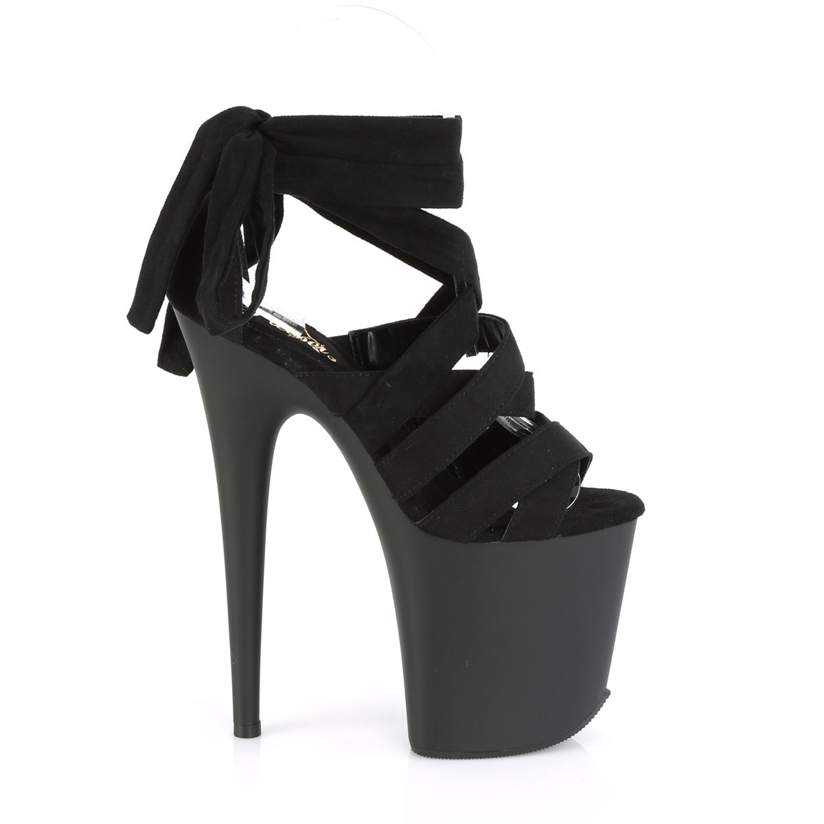 【PLEASER】FLAMINGO-876 プラットフォームシューズ Blk Faux Suede/Blk Matte【取寄】