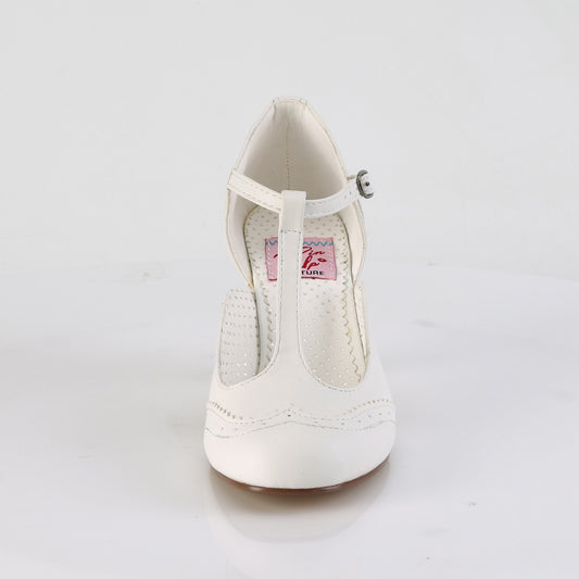 【PIN UP COUTURE】FLAPPER-26 シングルソールシューズ Wht Pu【取寄】