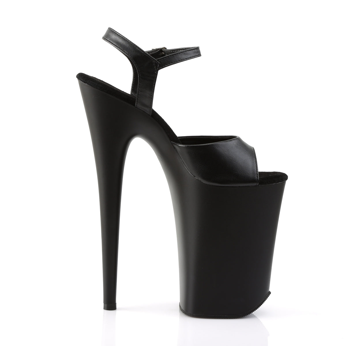 【PLEASER】INFINITY-909 プラットフォームシューズ Blk Faux Leather/Blk Matte【取寄】