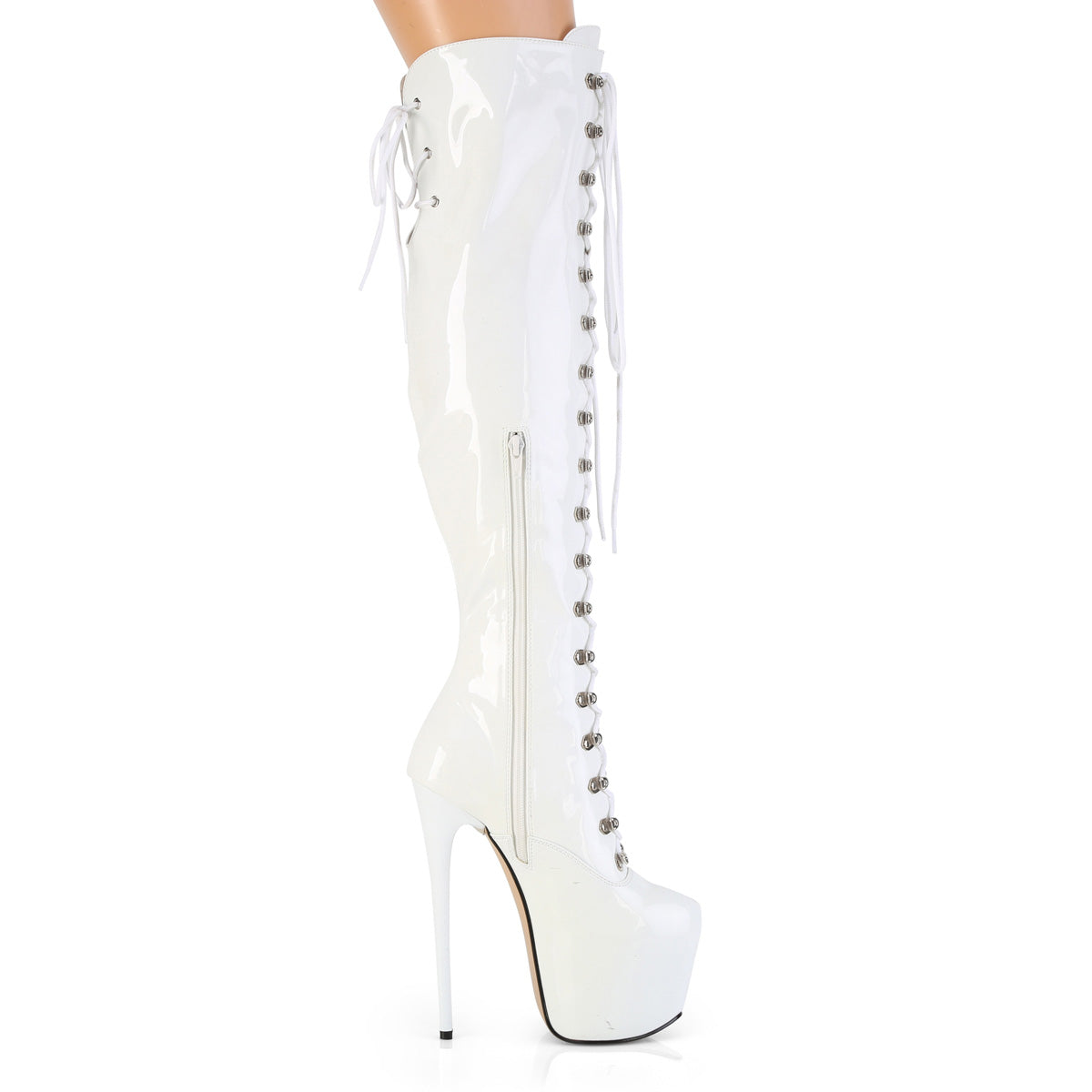 【PLEASER】JUBILANT-3012 プラットフォームシューズ Wht Str. Pat【取寄】