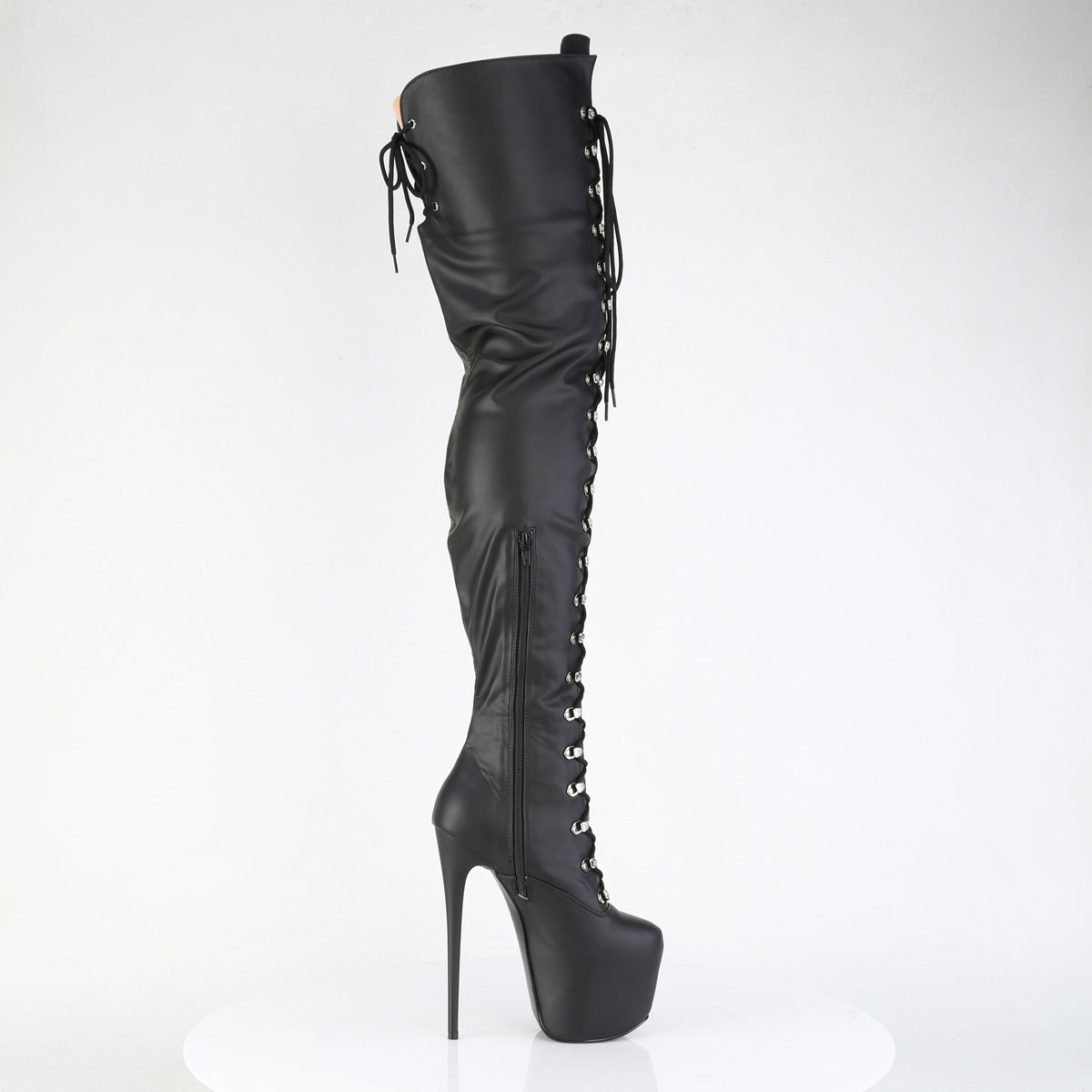 【PLEASER】JUBILANT-4012 プラットフォームシューズ Blk Str. Faux Leather【取寄】
