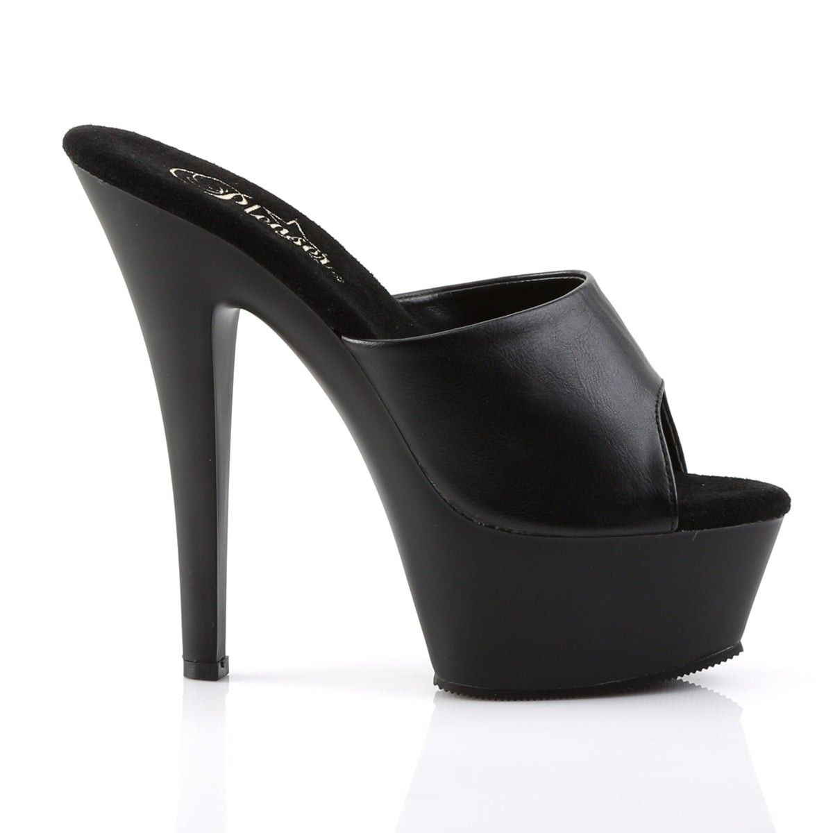 【PLEASER】KISS-201 プラットフォームシューズ Blk Faux Leather/Blk Matte【取寄】