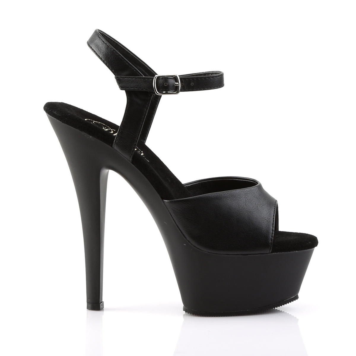 【PLEASER】KISS-209 プラットフォームシューズ Blk Faux Leather/Blk Matte【取寄】