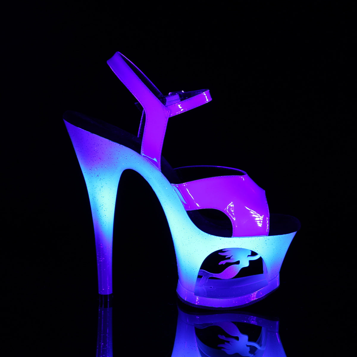 【PLEASER】MOON-711MER プラットフォームシューズ Blue Shifting TPU/Blue Ombre【取寄】