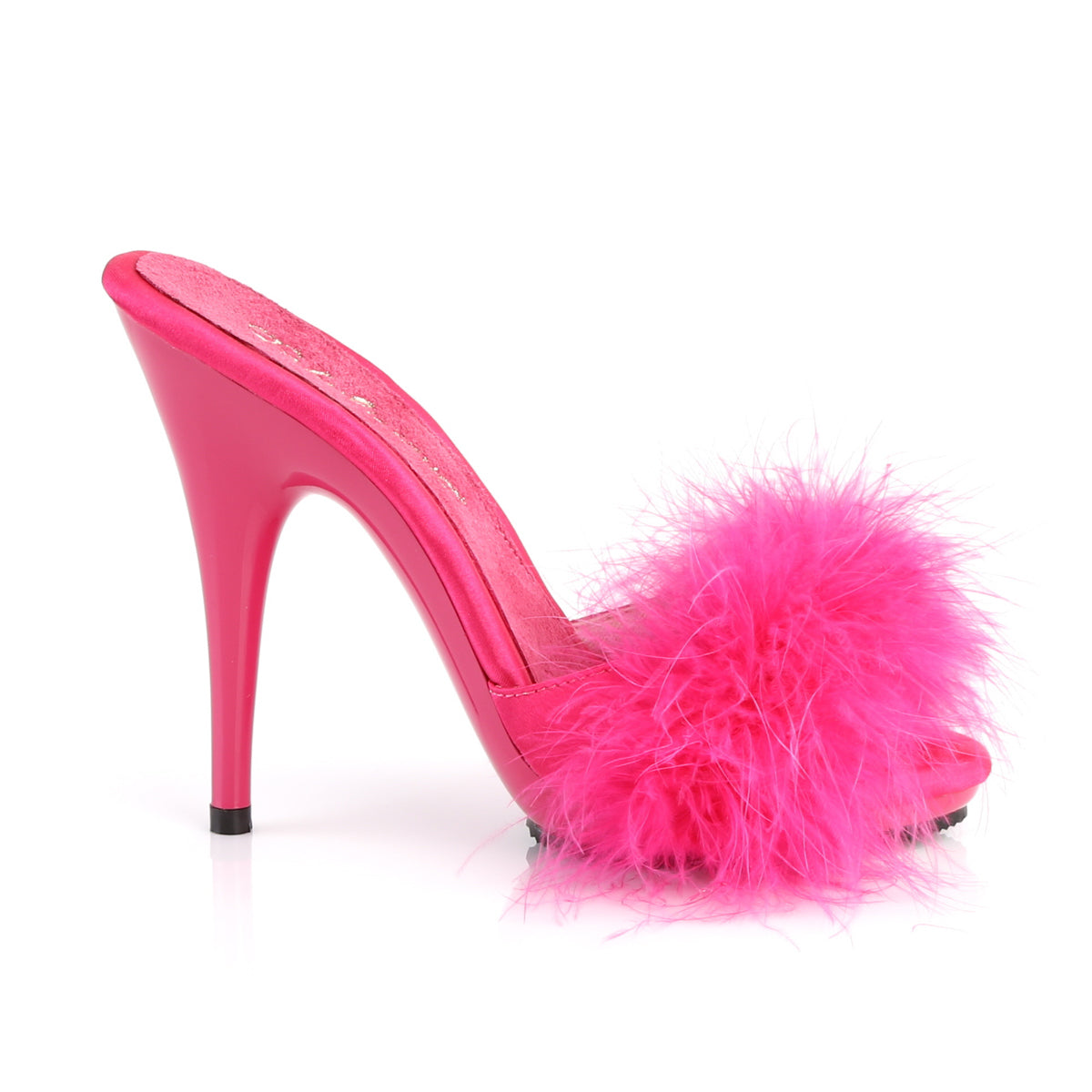 【FABULICIOUS】POISE-501F ヒールシューズ H. Pink Satin-Marabou Fur/H. Pink【取寄】