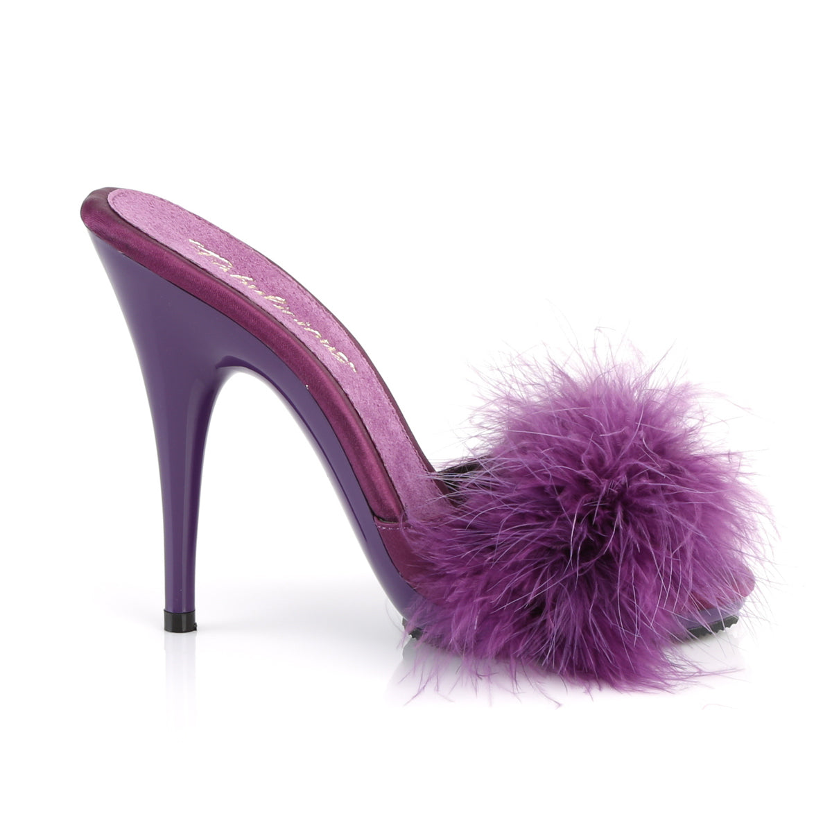【FABULICIOUS】POISE-501F ヒールシューズ Purple Satin-Marabou Fur/Purple【取寄】