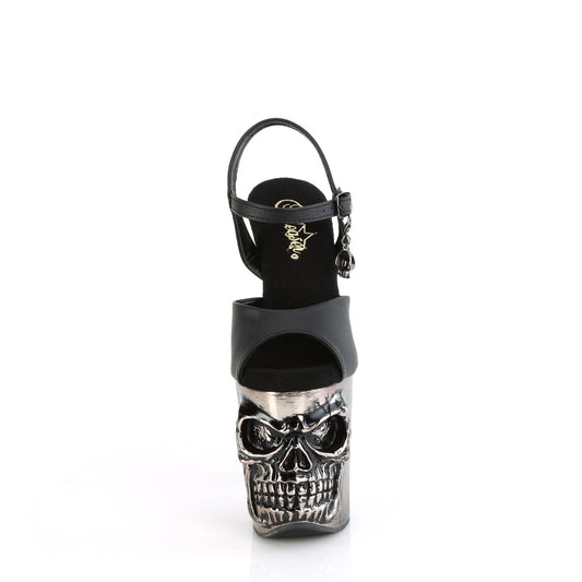【PLEASER】RAPTURE-809-LT シューズ Blk Faux Leather/Satin Pewter Chrome【取寄】