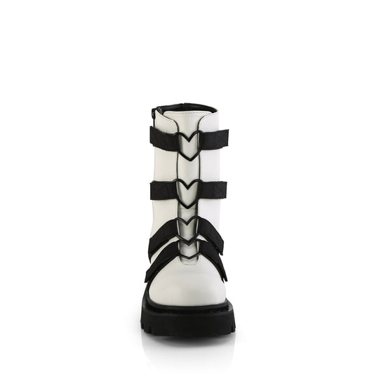 【DEMONIA】RENEGADE-50 アンクルブーツ Wht Vegan Leather-Nylon【取寄】