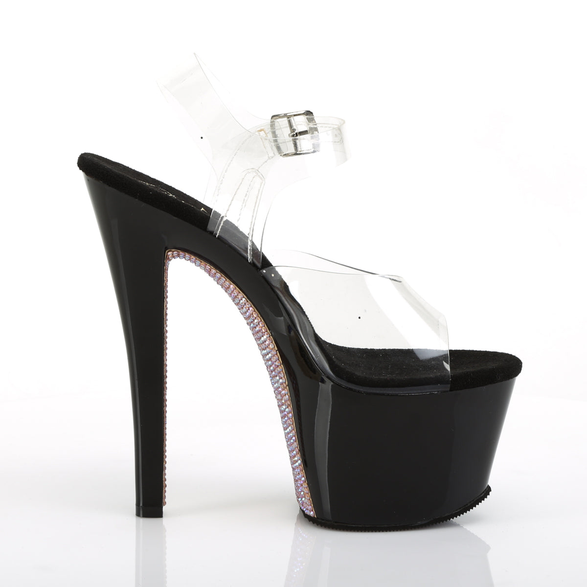 【PLEASER】SKY-308CRS プラットフォームシューズ Clr/Blk-Champagne AB RSTN【取寄】