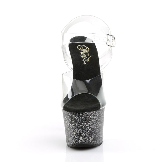 【PLEASER】SKY-308MG プラットフォームシューズ Clr/Blk【取寄】