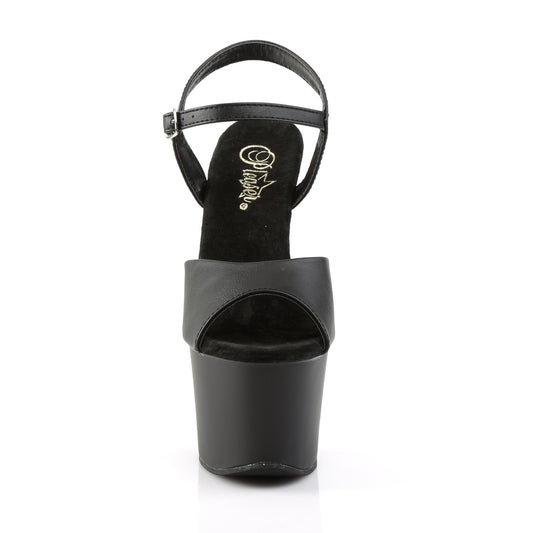 【PLEASER】SKY-309 プラットフォームシューズ Blk Faux Leather/Blk Matte【取寄】