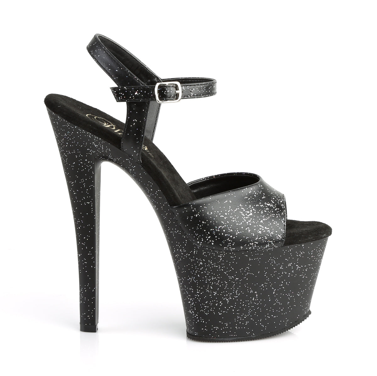 【PLEASER】SKY-309MMG プラットフォームシューズ Blk Faux Leather/Blk Matte【取寄】