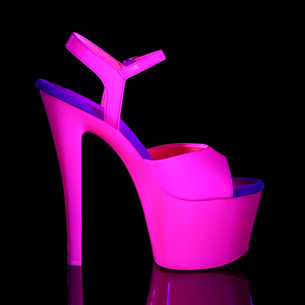 【PLEASER】SKY-309UV プラットフォームシューズ Neon H. Pink/H. Pink【取寄】