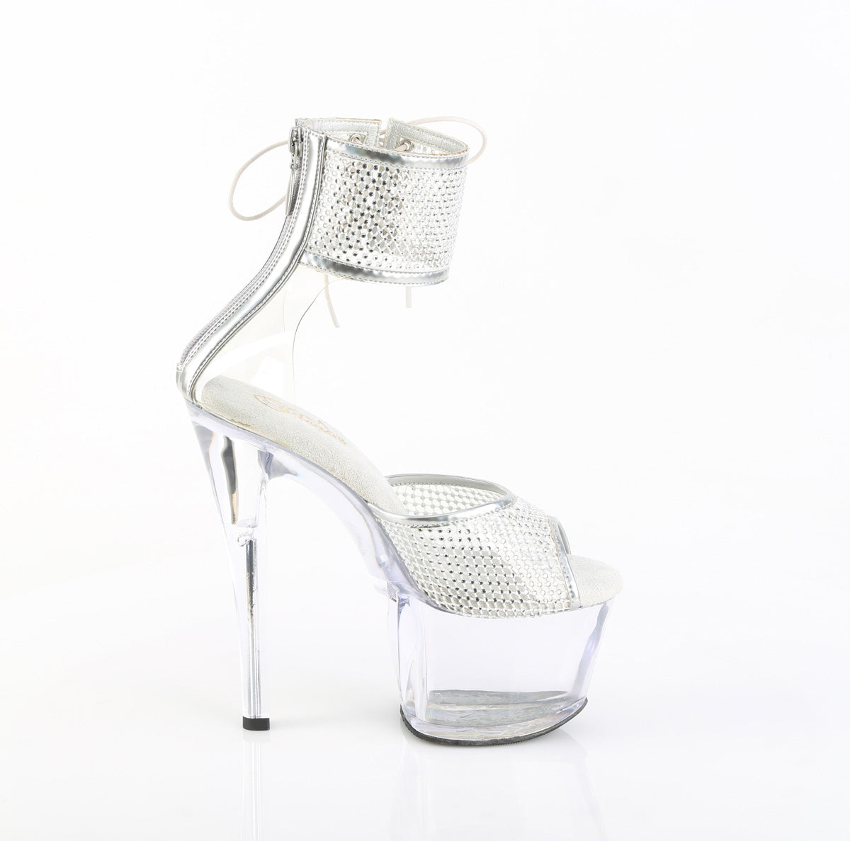【PLEASER】SKY-324PREM-RSNT プラットフォームシューズ Clr TPU-Slv RS/Clr【取寄】