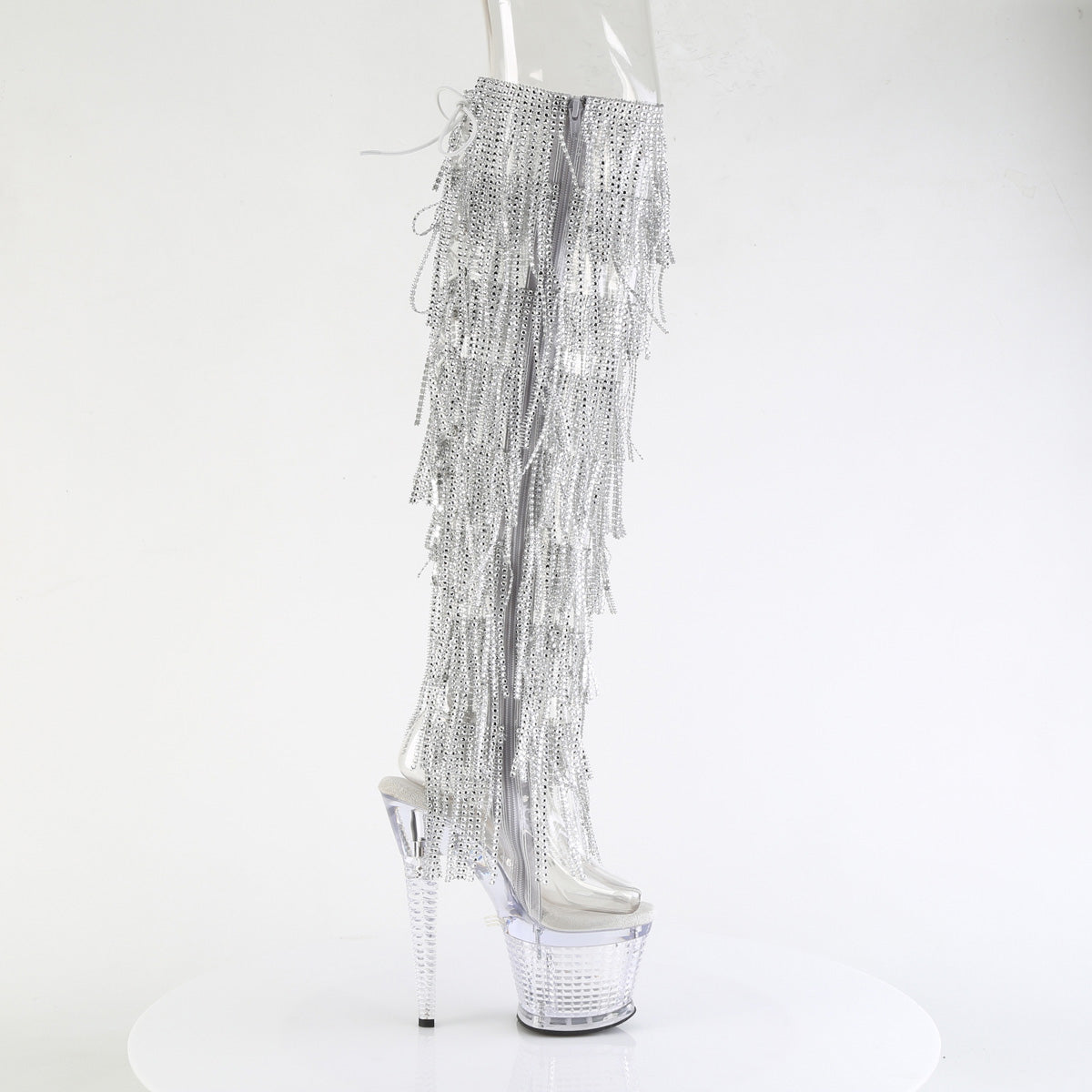 【PLEASER】SPECTATOR-3019C-RSF プラットフォームシューズ Clr TPU-Slv/Clr【取寄】