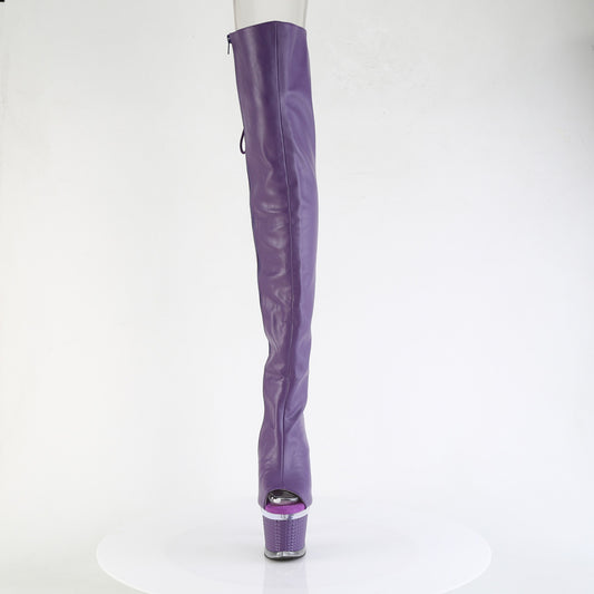 【PLEASER】SPECTATOR-3030 プラットフォームシューズ Purple Faux Leather/Clr-Purple Matt【取寄】