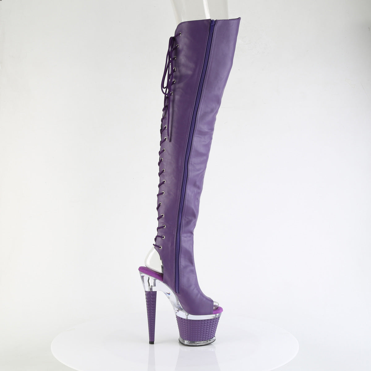 【PLEASER】SPECTATOR-3030 プラットフォームシューズ Purple Faux Leather/Clr-Purple Matt【取寄】