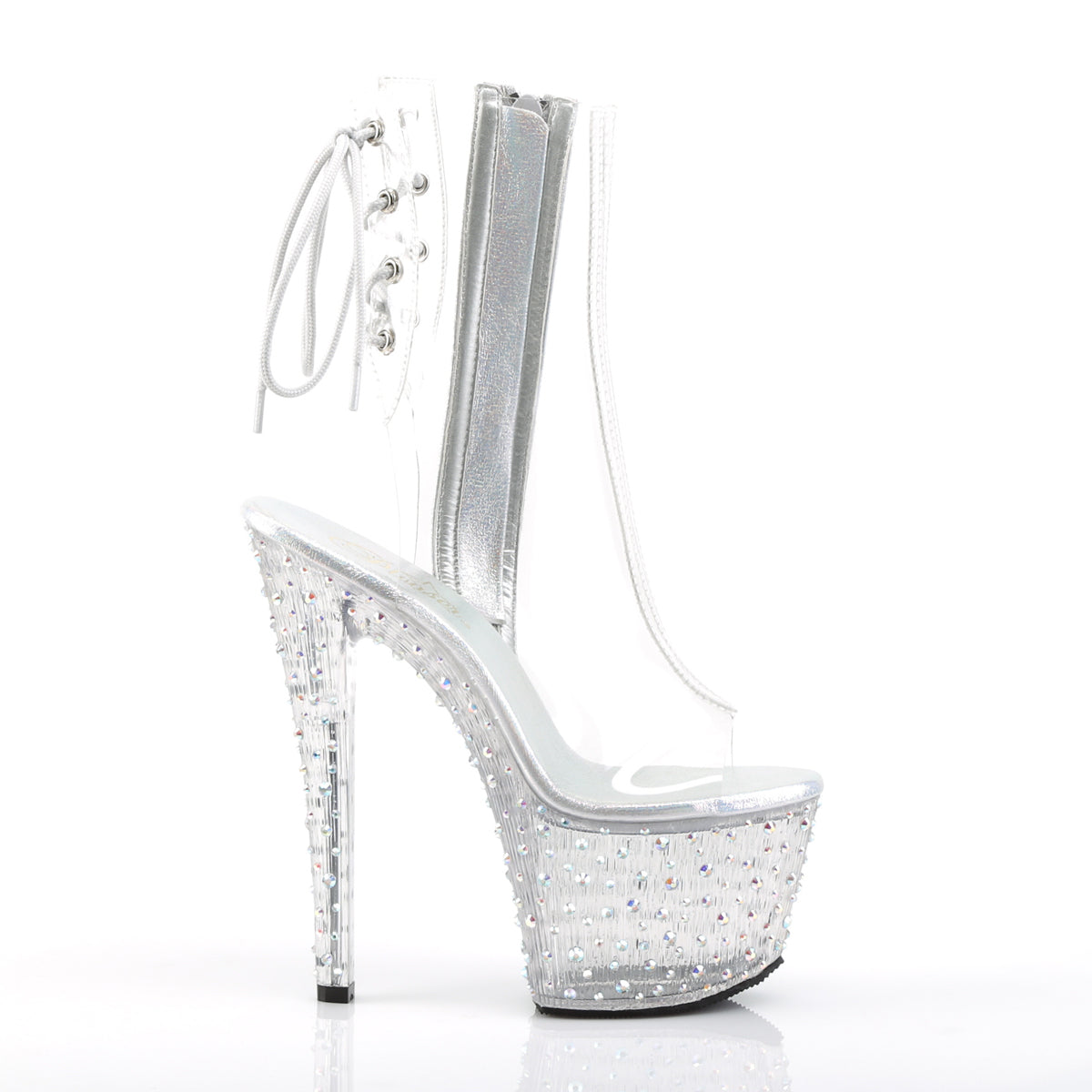 【PLEASER】STARDANCE-1018C-7 プラットフォームシューズ Clr/Clr-Slv Multi RS【取寄】