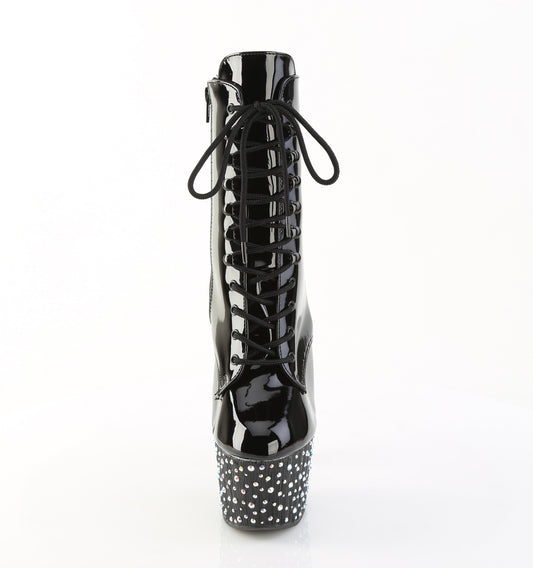 【PLEASER】STARDANCE-1020 プラットフォームシューズ Blk Pat/Blk-Slv Multi RS【取寄】