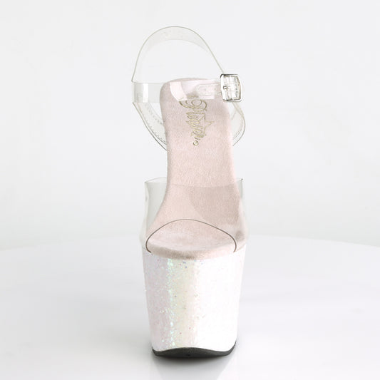 【PLEASER】UNICORN-708LG プラットフォームシューズ Clr/Opal Multi Glitter【取寄】