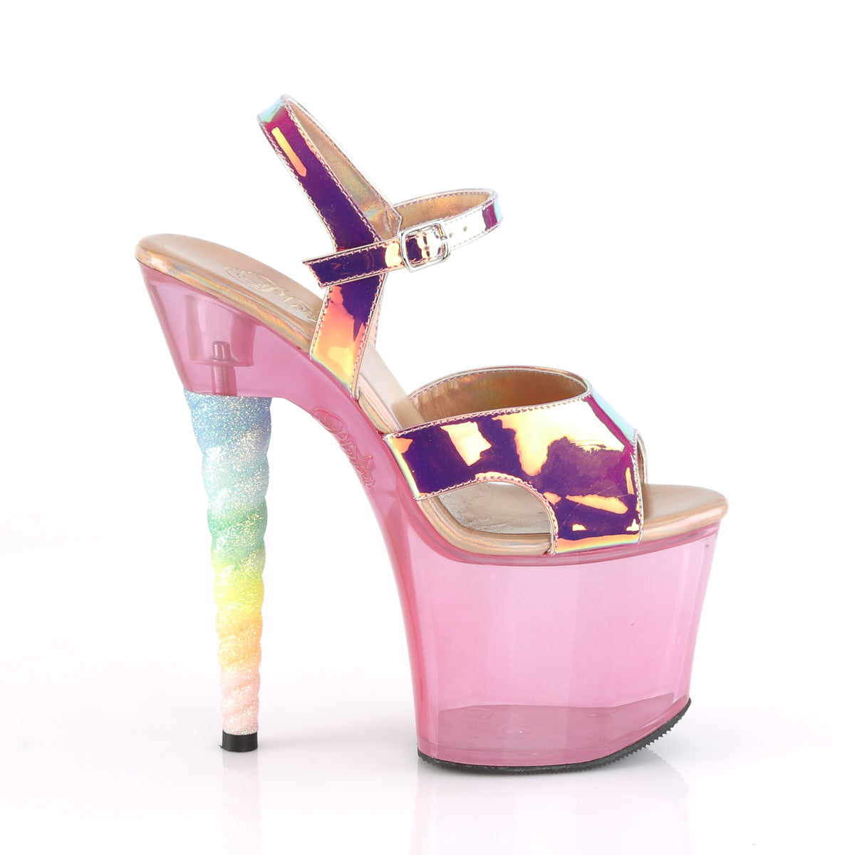 【PLEASER】UNICORN-711T プラットフォームシューズ Pink Shifting TPU/Bubble Gum Pink Tinted【取寄】