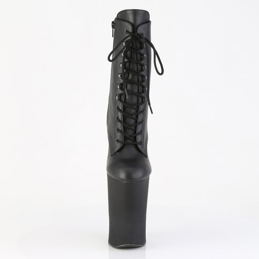 【PLEASER】WORSHIP-1020 プラットフォームシューズ Blk Faux Leather/Blk Matte【取寄】