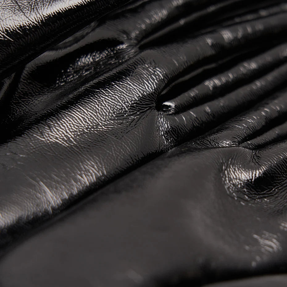 【PUNK RAVE】フェイクレザー スタッズ付ハーフグローブ