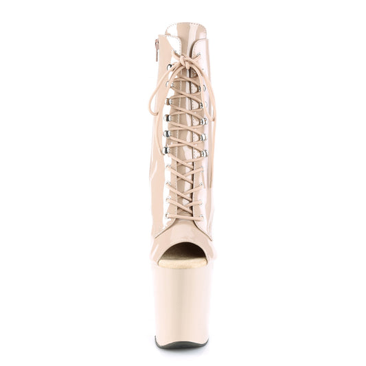 【PLEASER】XTREME-1021 プラットフォームシューズ Nude Pat/Nude【取寄】