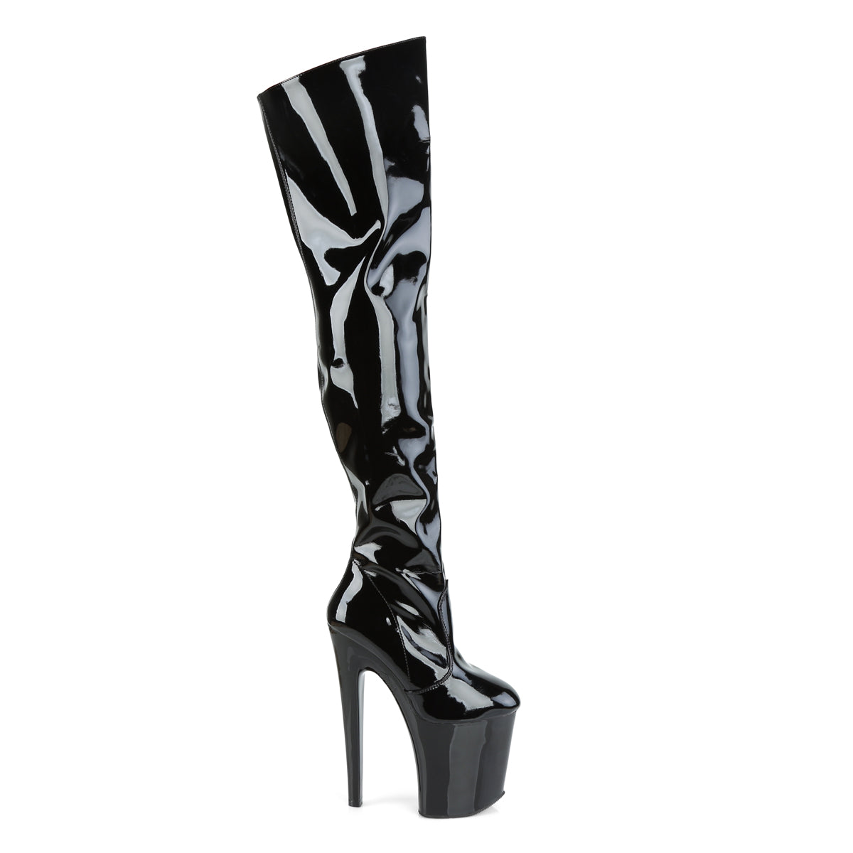 【PLEASER】XTREME-3010 プラットフォームシューズ Blk Pat/Blk【取寄】